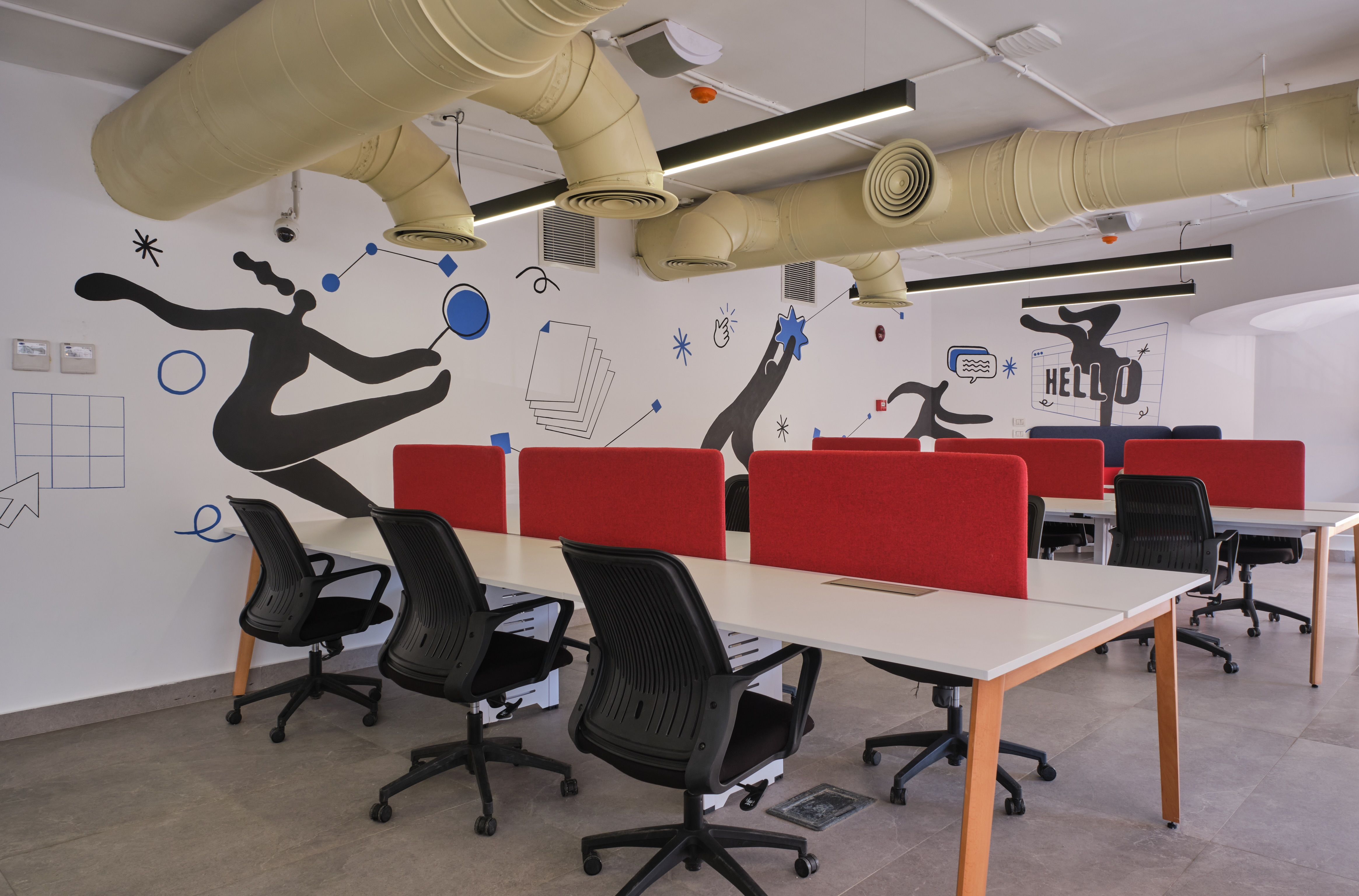 Shared spaces at Coworker. 