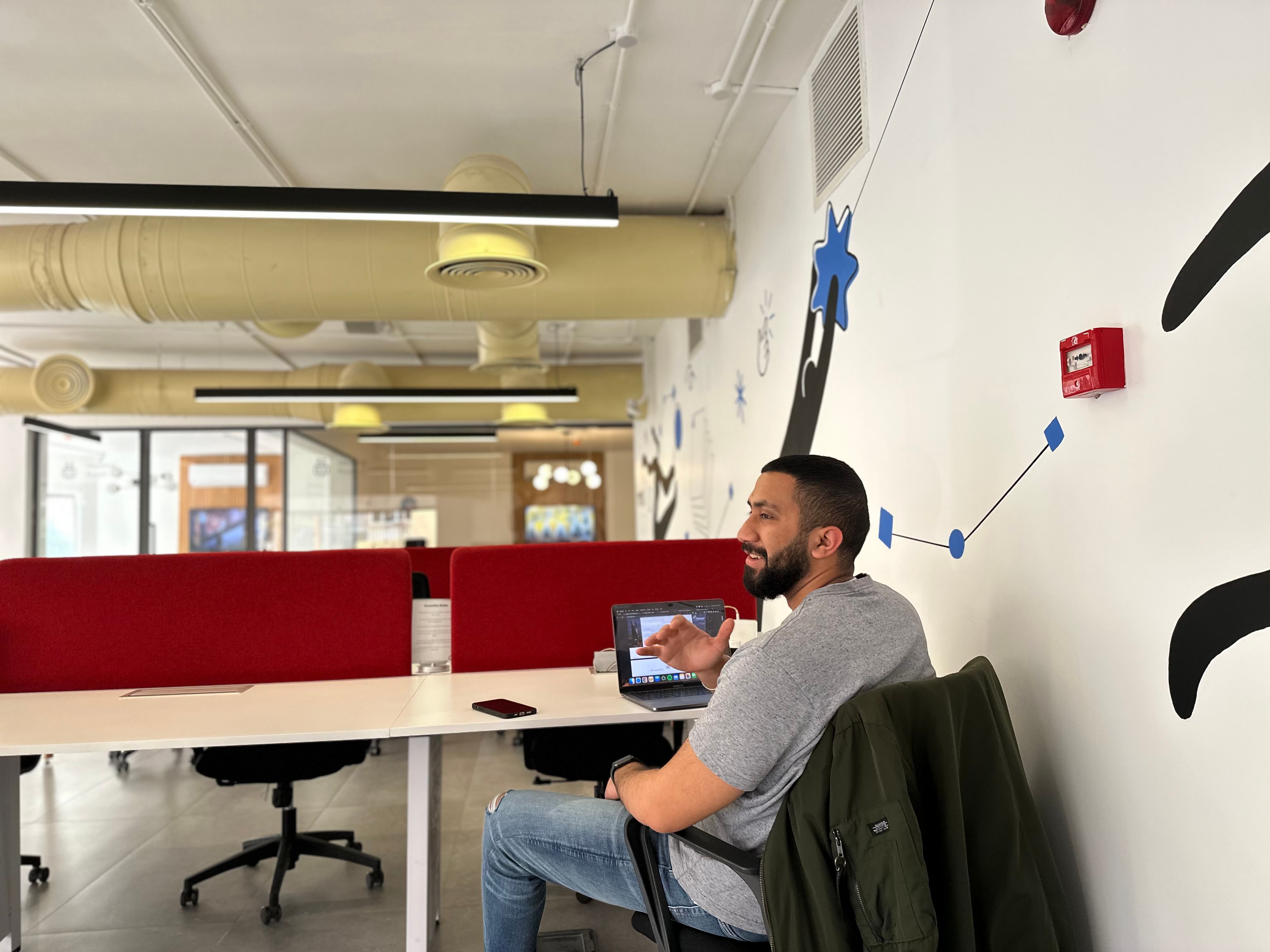 One of our employees working from our coworking space, Coworker.