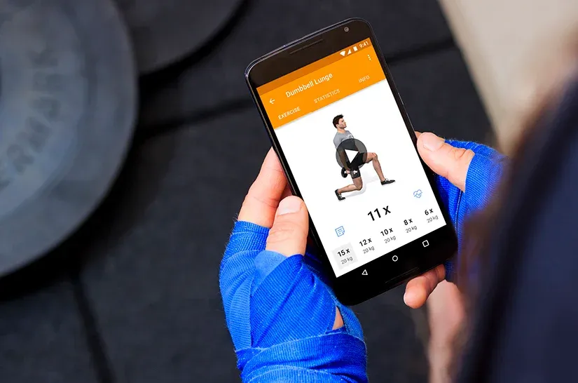 Befit application on a phone. 